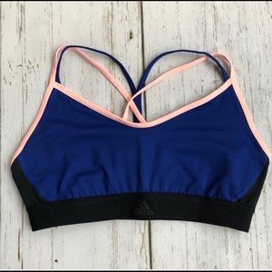 Adidas Blue Sports Bra Size Small